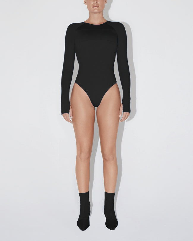 Long Sleeve Bodysuit | Black