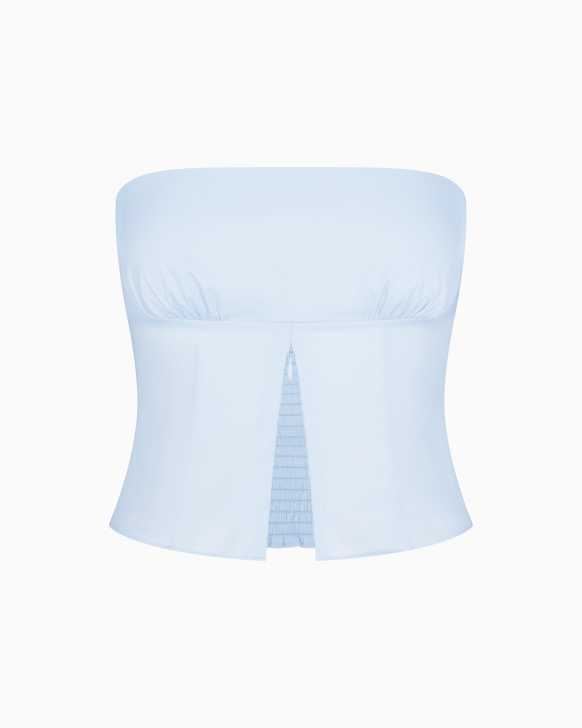 Poplin Tube Top | Ice Blue