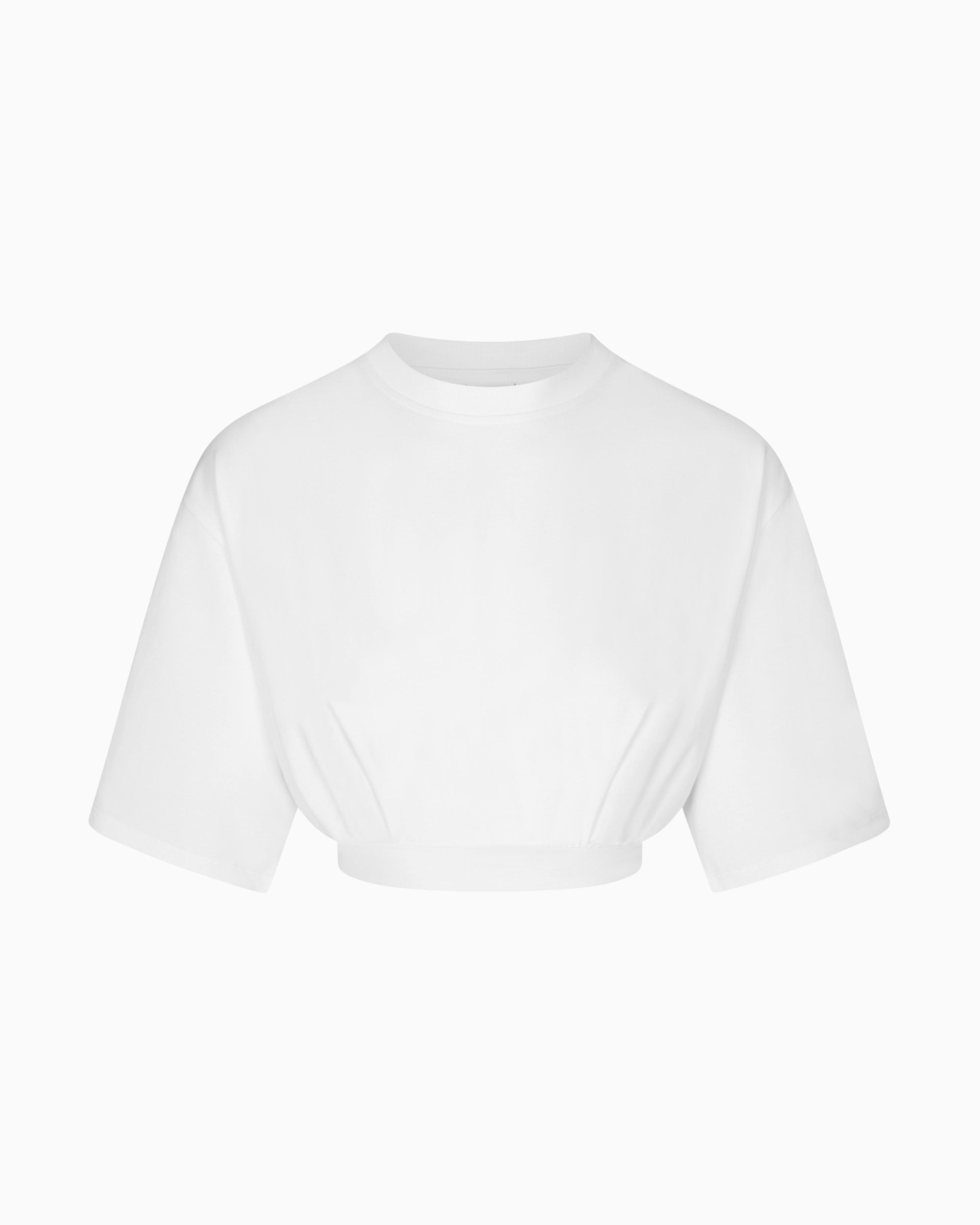 Boxy Cropped Tee | White