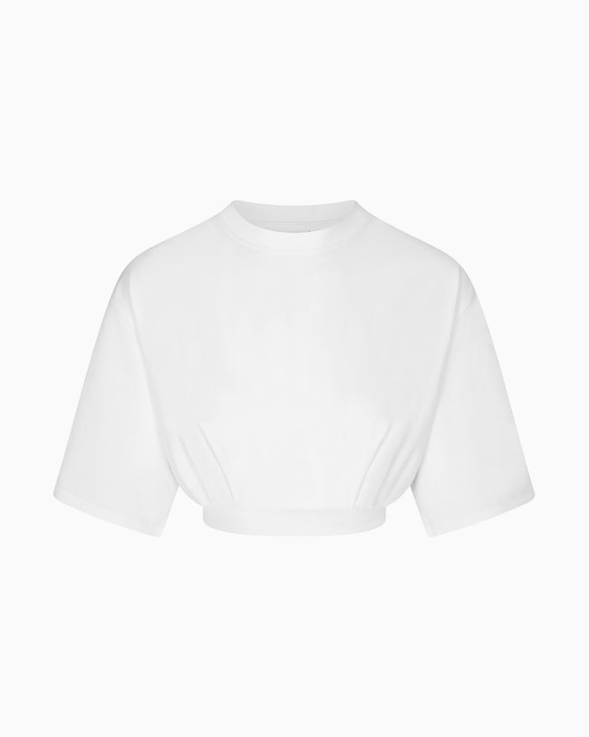 Boxy Cropped Tee | White